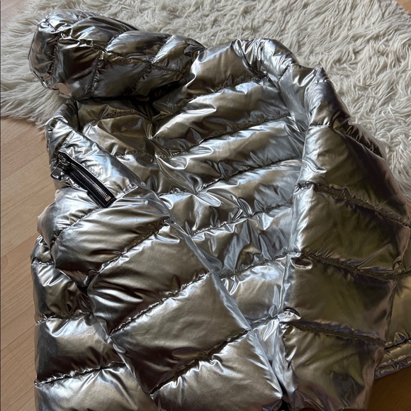 SAGE Collective Silver Puffer Jacket with Hood XL - Picture 7 of 8